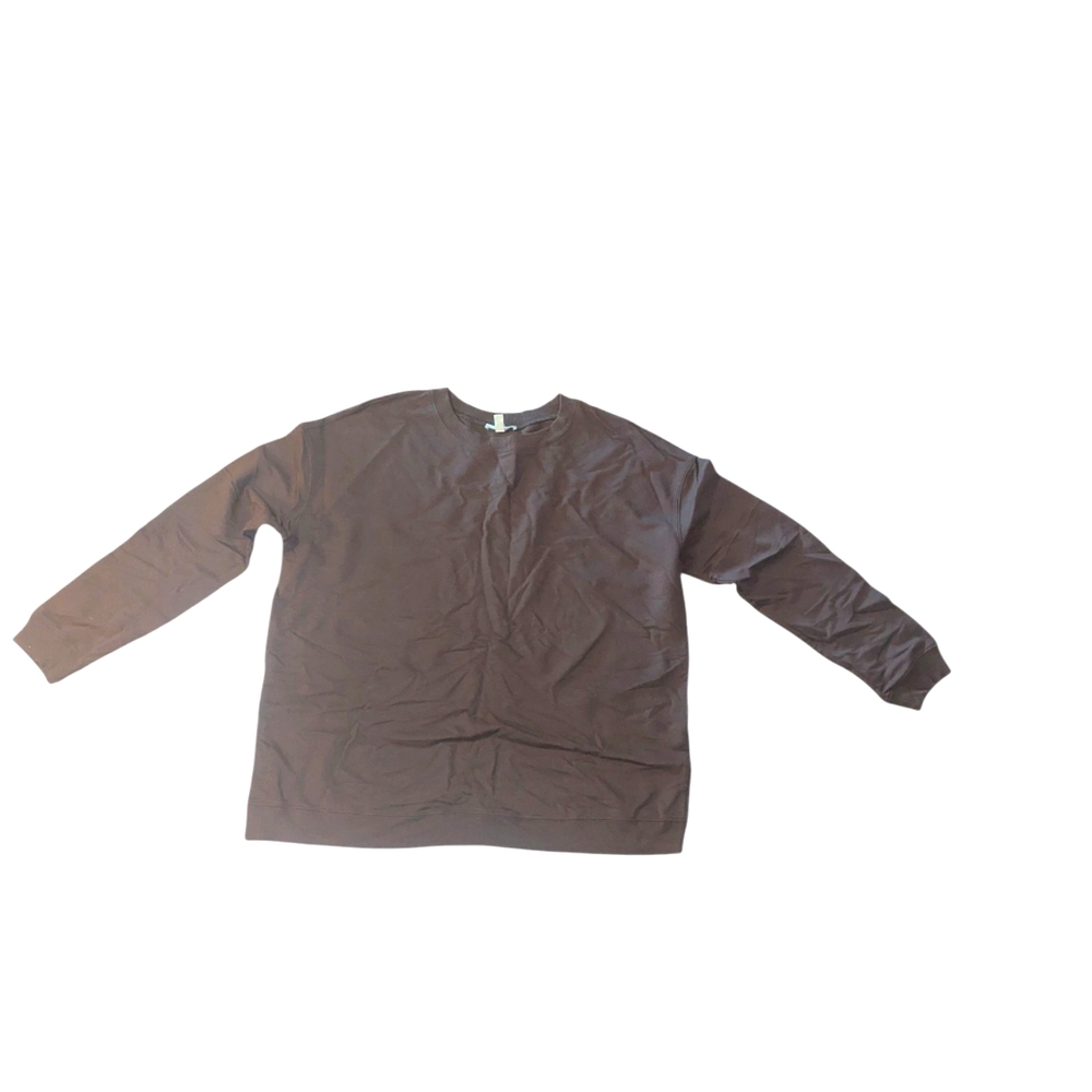 🛍️ SOFT AND COZY BROWN XXL CREW NECK SWEATSHIRT - Picture 1 of 4